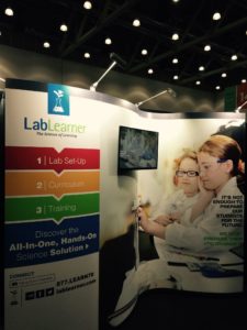 Lablearner 10' EGO back wall with ability to reconfigure to larger inline booth spaces for upcoming shows, including NCEA IN Orlando